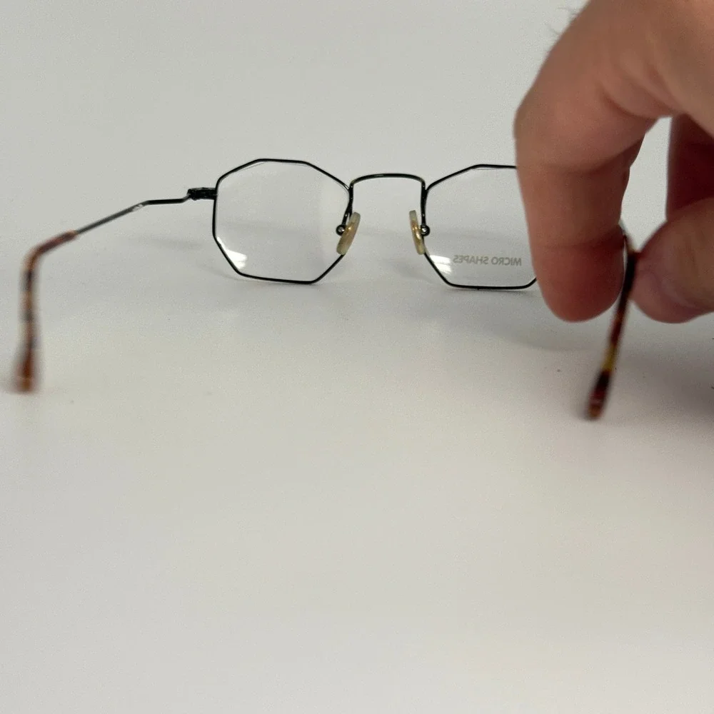 Micro Shapes Vintage Octagon Eyeglasses Gold Tortoise Geometric‎ Frames 22851